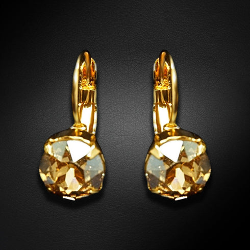 Earrings "Splendor (Golden Shadow)" with Swarovski™ crystals